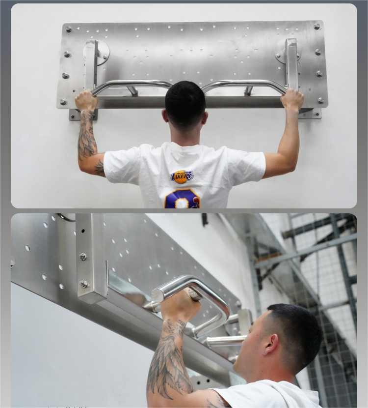 304 Stainless steel bar wall mounted sorghum under multi handle pull up bar aisle bar fitness can be customised