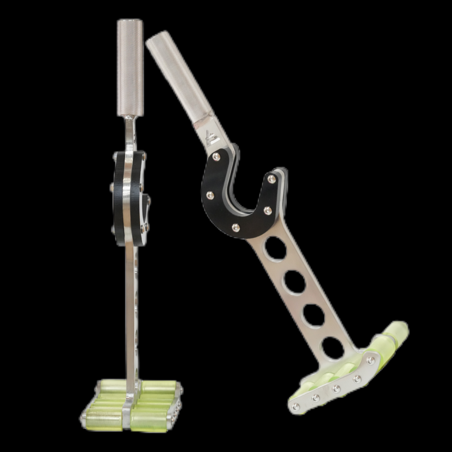 304 Stainless steel portable plate changer for hard pulling, prying barbell rods, and changing barbell plates