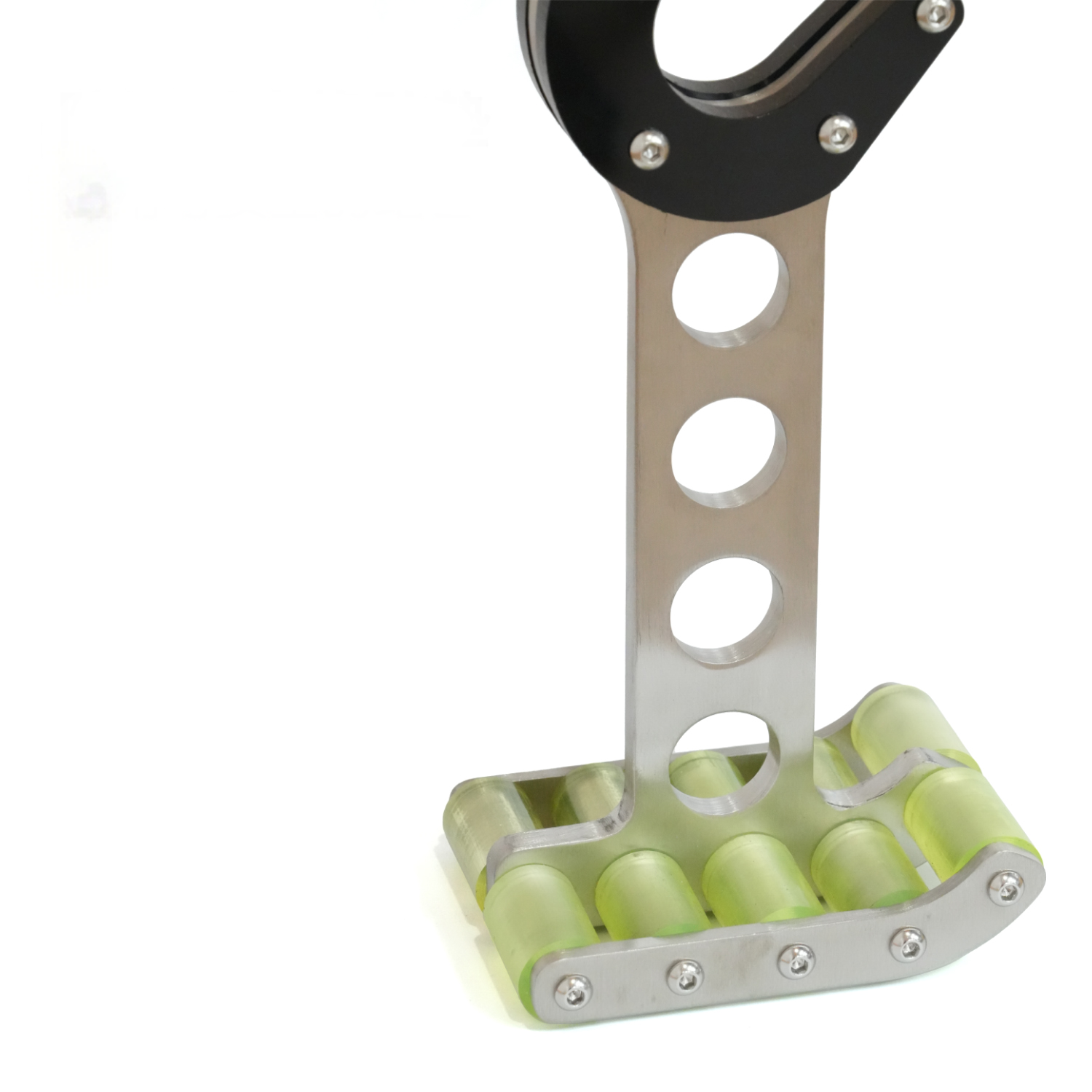 304 Stainless steel portable plate changer for hard pulling, prying barbell rods, and changing barbell plates