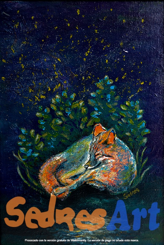 Sleeping Fox Painting