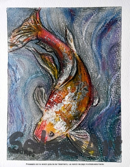 Koi fish painting
