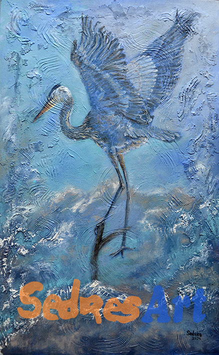 Blue Heron Painting