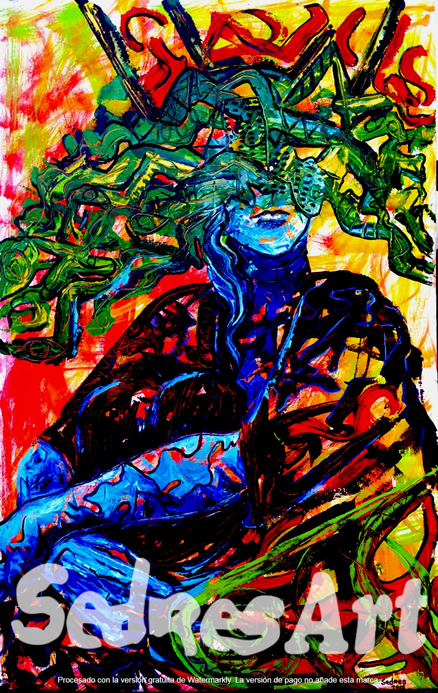 Vibrant abstract painting