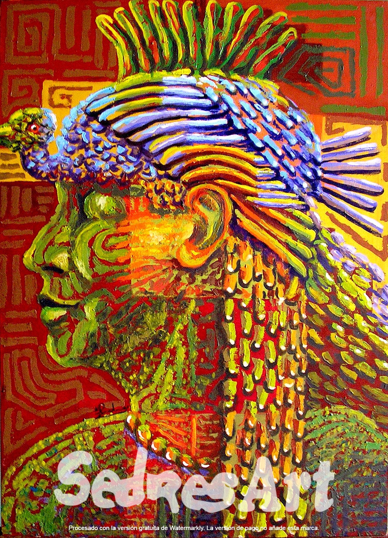 Colorful Abstract Portrait Painting