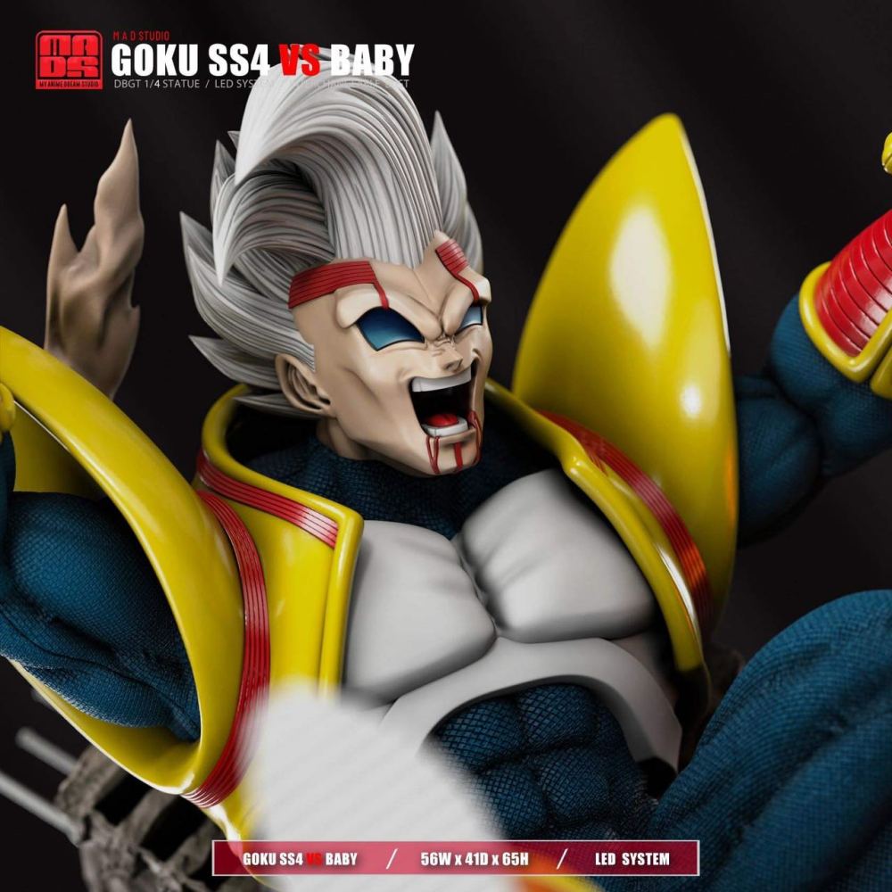 MAD Studio - Dragon Ball - Goku SSJ4 vs Baby Vegeta Vip Version Statue