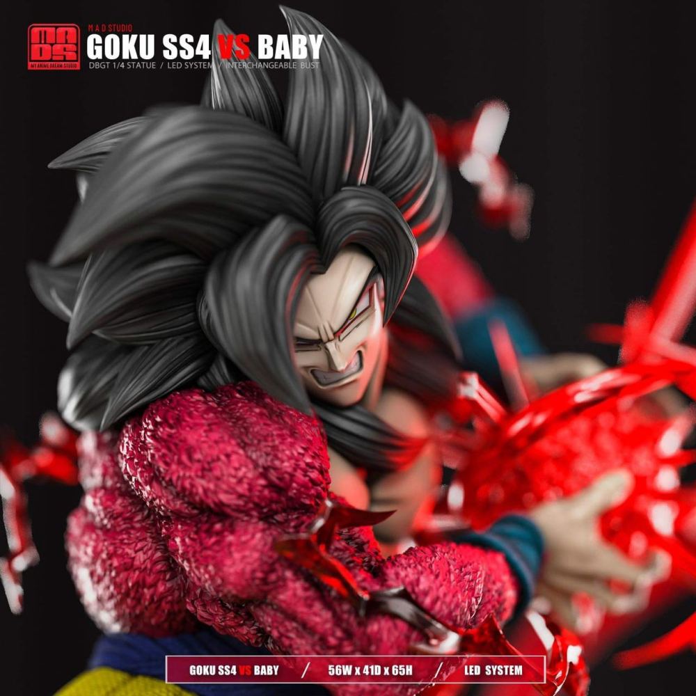 MAD Studio - Dragon Ball - Goku SSJ4 vs Baby Vegeta Vip Version Statue