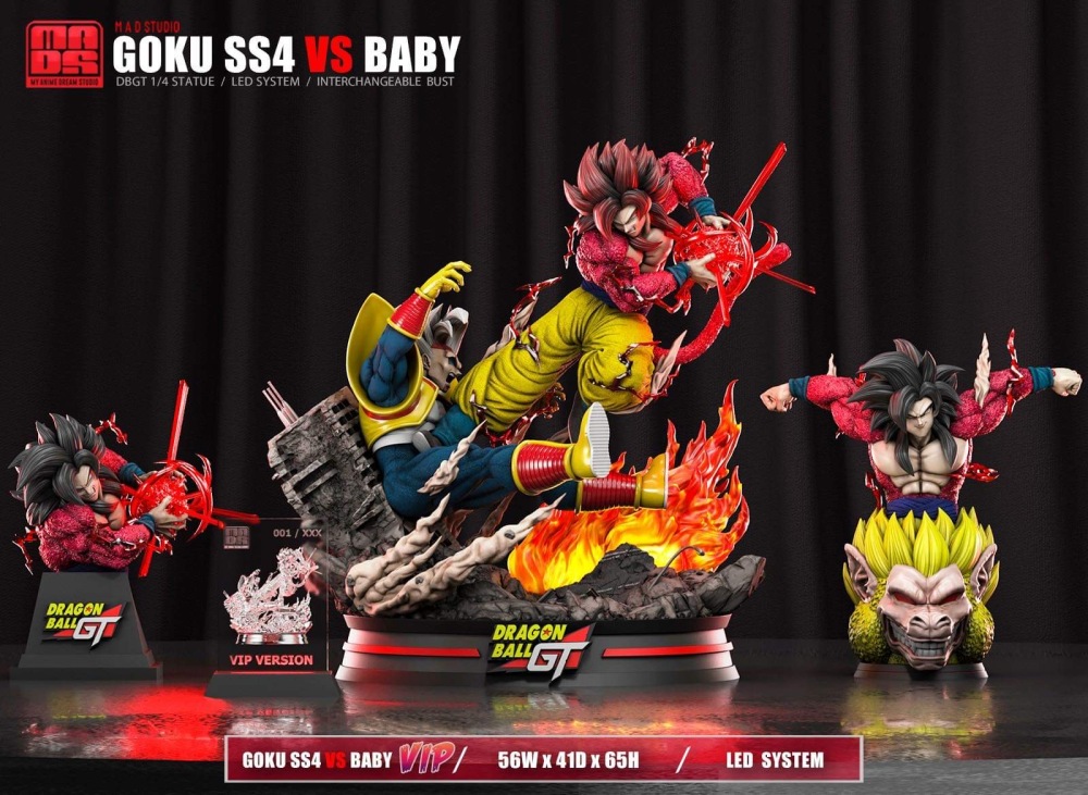 MAD Studio - Dragon Ball - Goku SSJ4 vs Baby Vegeta Vip Version Statue