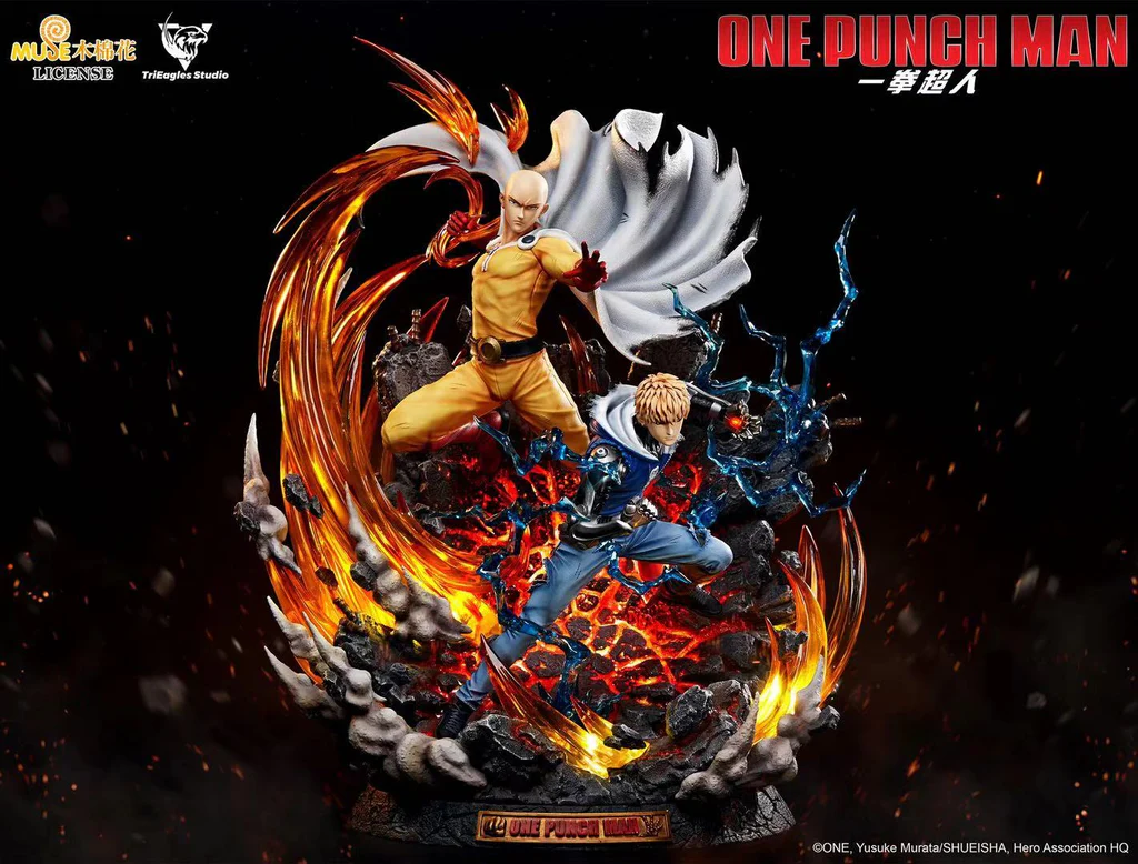 One Punch Man Trieagles Studio Saitama x Genos Licensed Resin Statue
