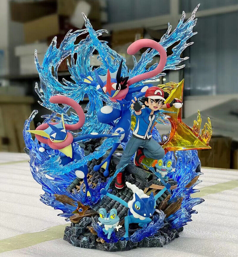 Pokemon EGG Studio Ash Ketchum Greninja Diorama Resin Statue