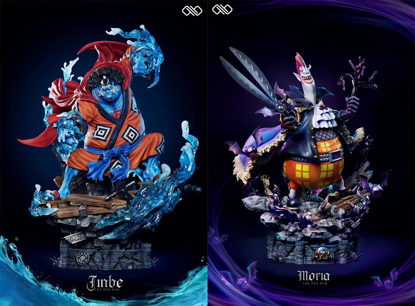 One Piece Infinite Studio Gekko Moria and Jinbe Resin Statue