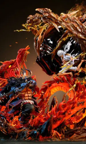 One Piece Ventus Studio Red Kaido VS Red Rock Luffy Resin Statue