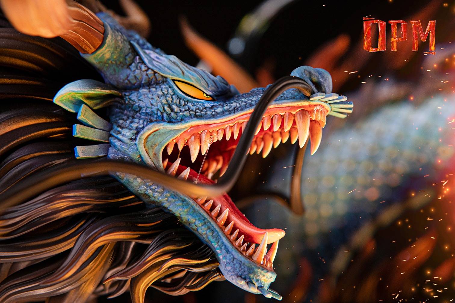 One Piece OPM Studio Kaido vs Luffy Resin Statue