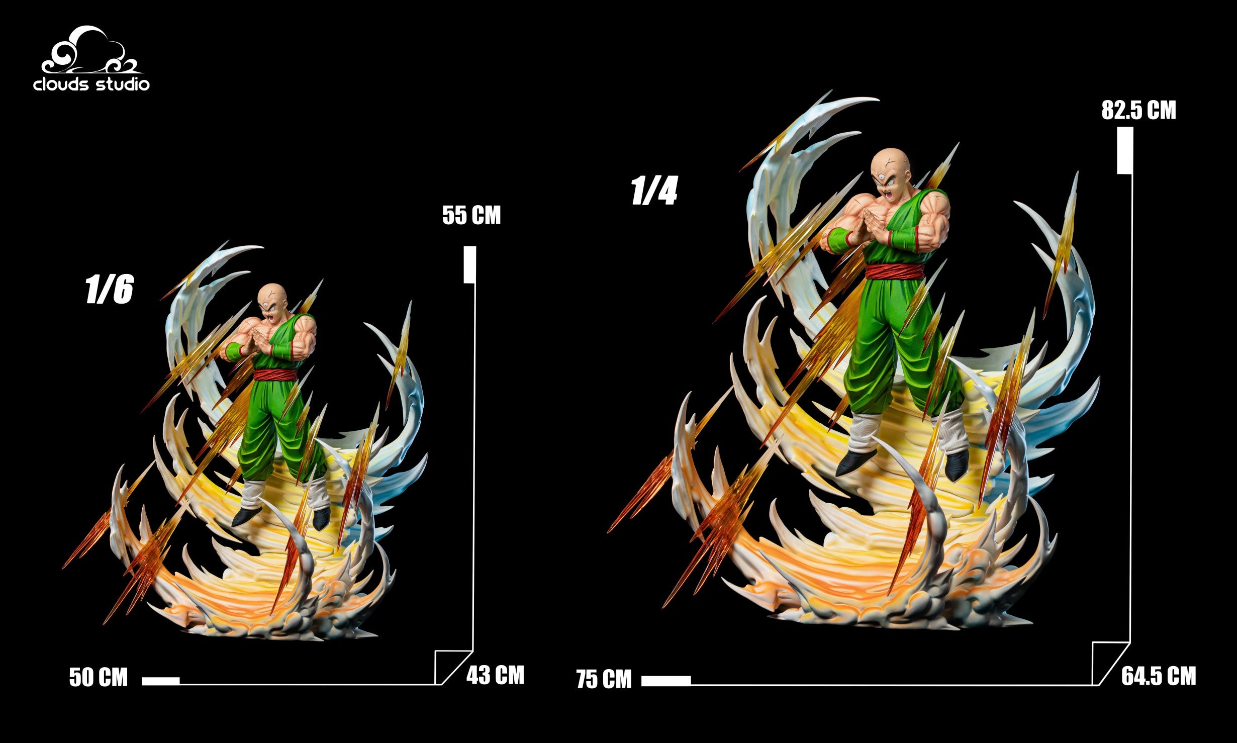 Dragon Ball Clouds Studio Tien Shin Han 1:6 Ex Resin Statue