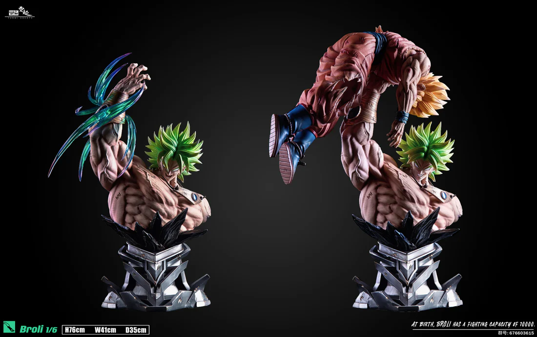 Dragon Ball YunQi Studio Broly vs Goku Resin Statue