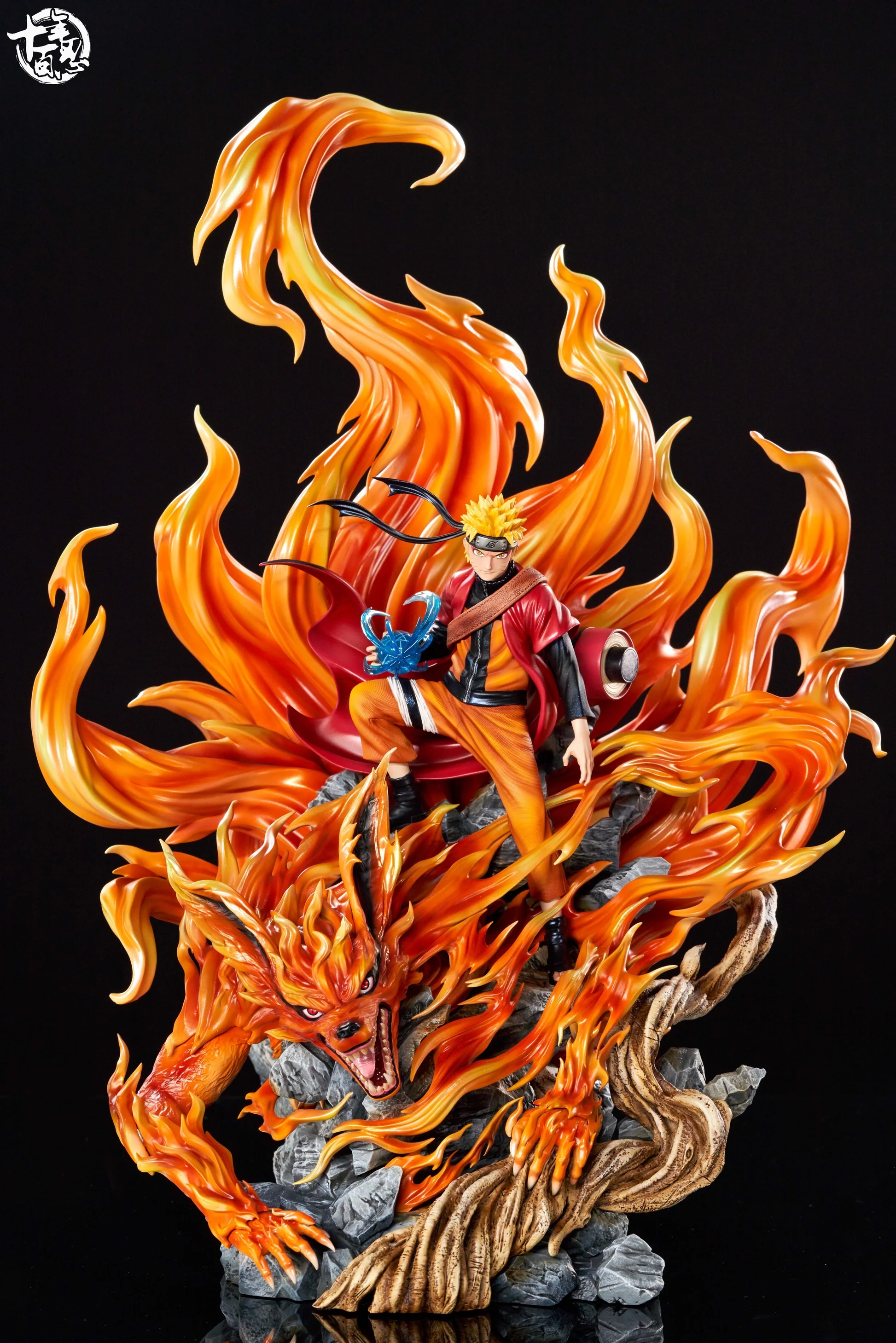 Naruto SNBR Studio Uzumaki Naruto Sage mode x Kurama Resin Statue