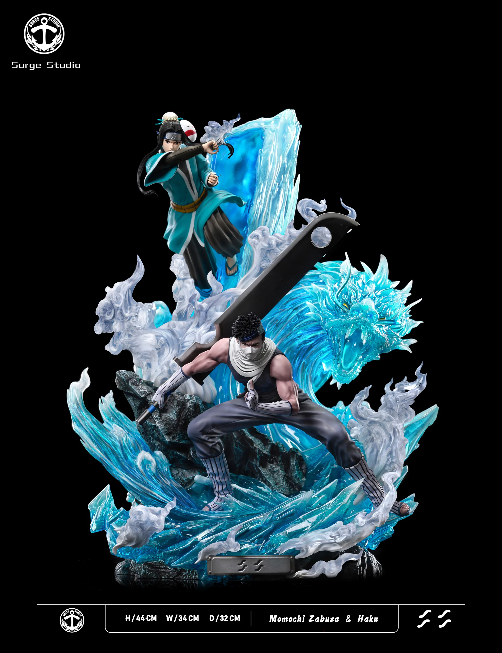 Naruto Surge Studio Zabuza x Haku Resin Statue
