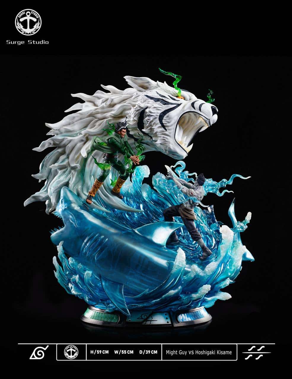 Naruto Surge Studio Kisame vs Might Guy Resin Statue