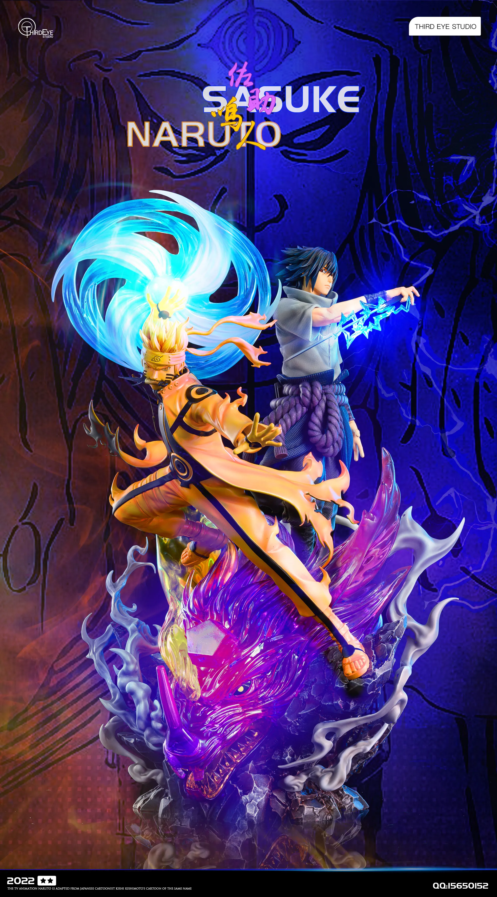 Naruto Third Eye Studio Naruto Sasuke Resin Statue