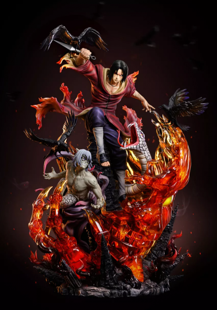 Naruto Burning Wind Ventus Itachi e Sasuke Resin Statue