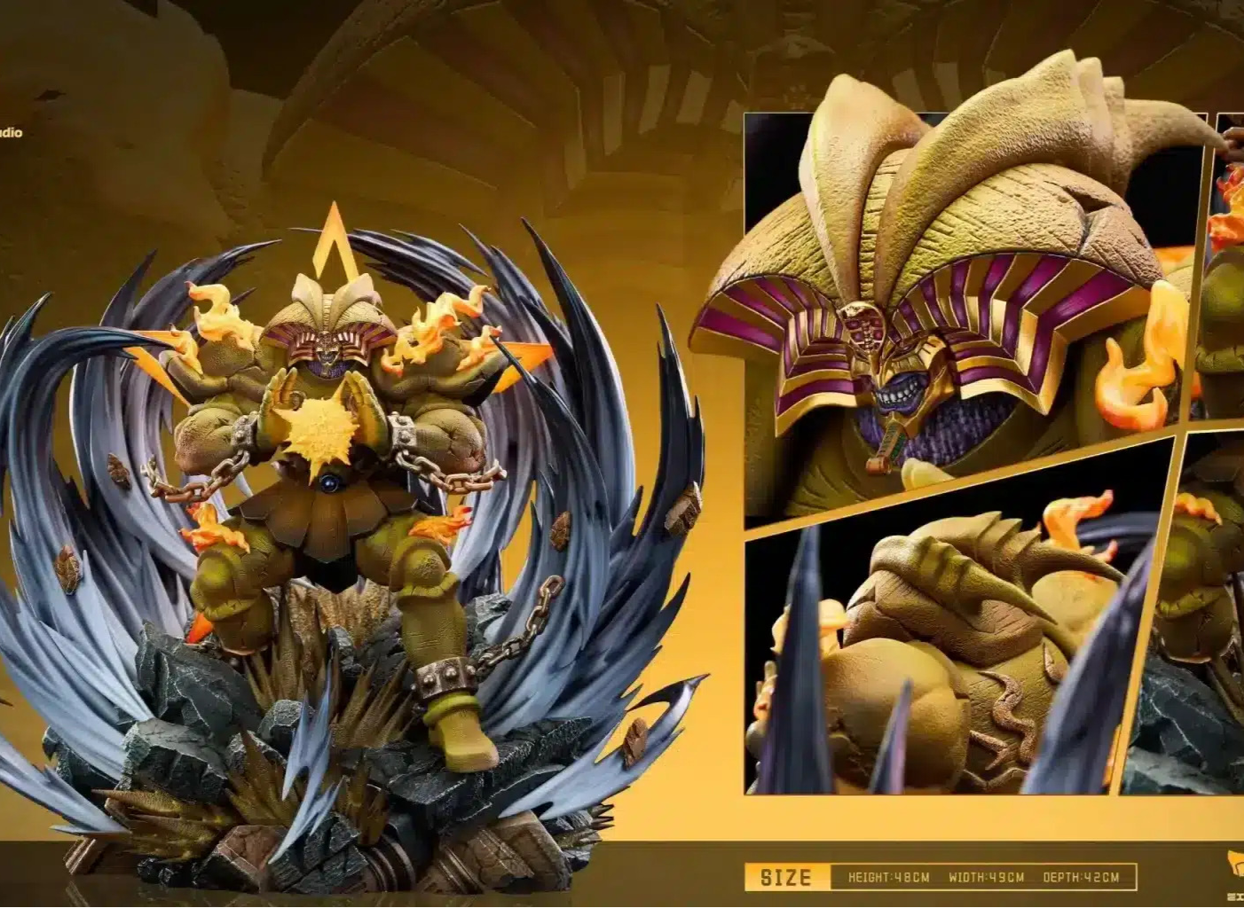 YuGiOh Duel Soul Studio Exodia The Forbidden One Resin Statue