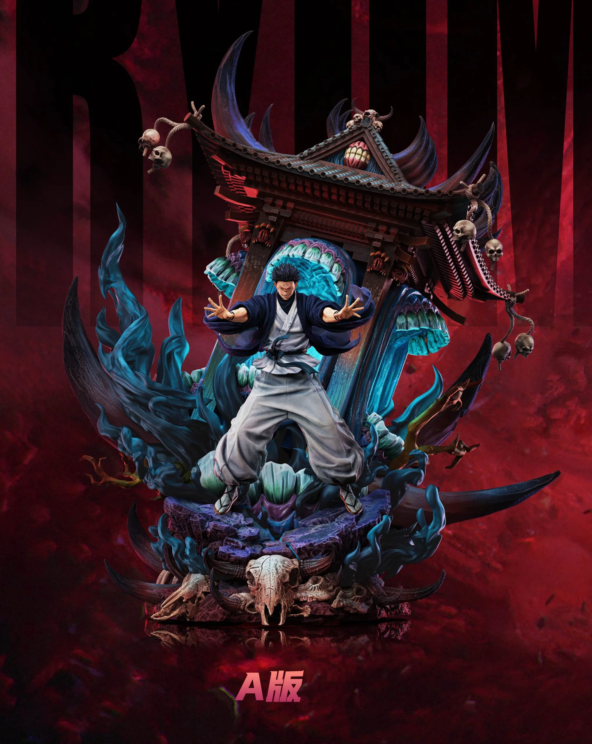 Jujutsu Kaisen ZanyJoke Studio x Temple Studio Ryomen Sukuna Resin Statue