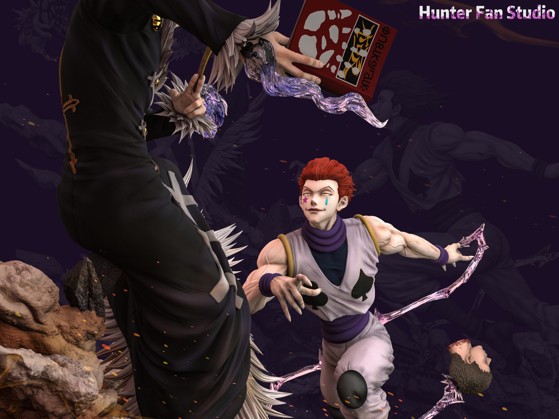 Hunter x Hunter Hunter Fan Studio Chrollo vs Hisoka Resin Statue