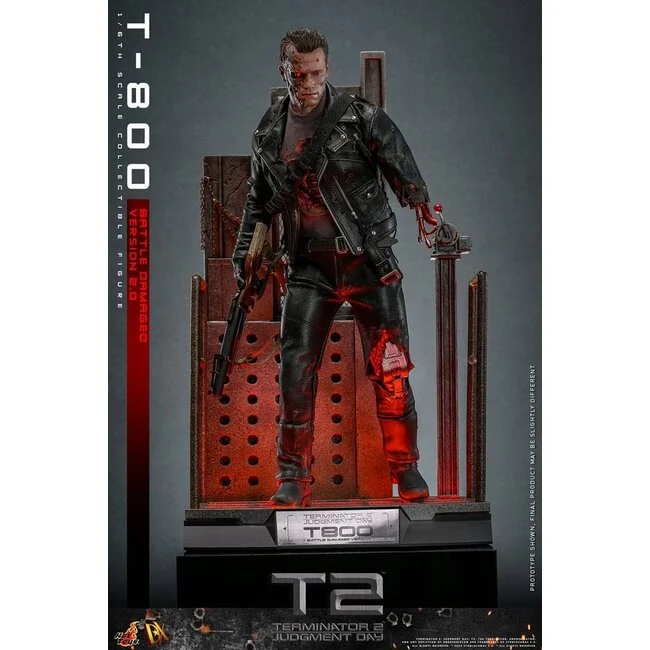 Terminator 2 Movie Masterpiece Action Figure 1/6 T-800 Battle Damaged Version 2.0