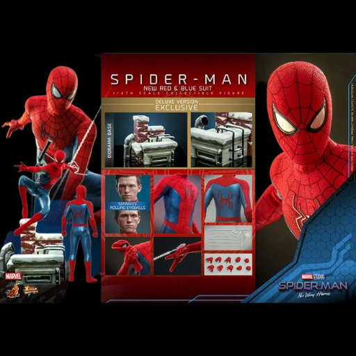 Spider-Man: No Way Home Movie Masterpiece Action Figure 1/6 Spider-Man (New Red and Blue Suit) (Deluxe Version)