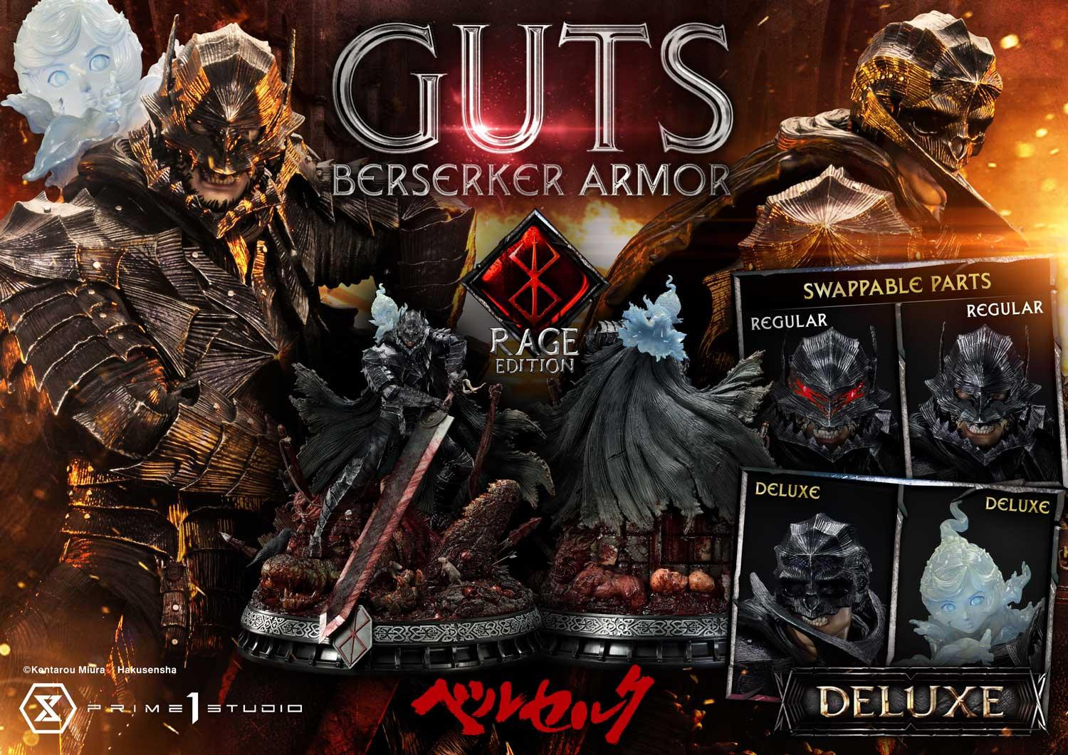 Prime 1 Studio 1/4 Guts, Berserker Armor Rage Edition Deluxe Version Resin Statue