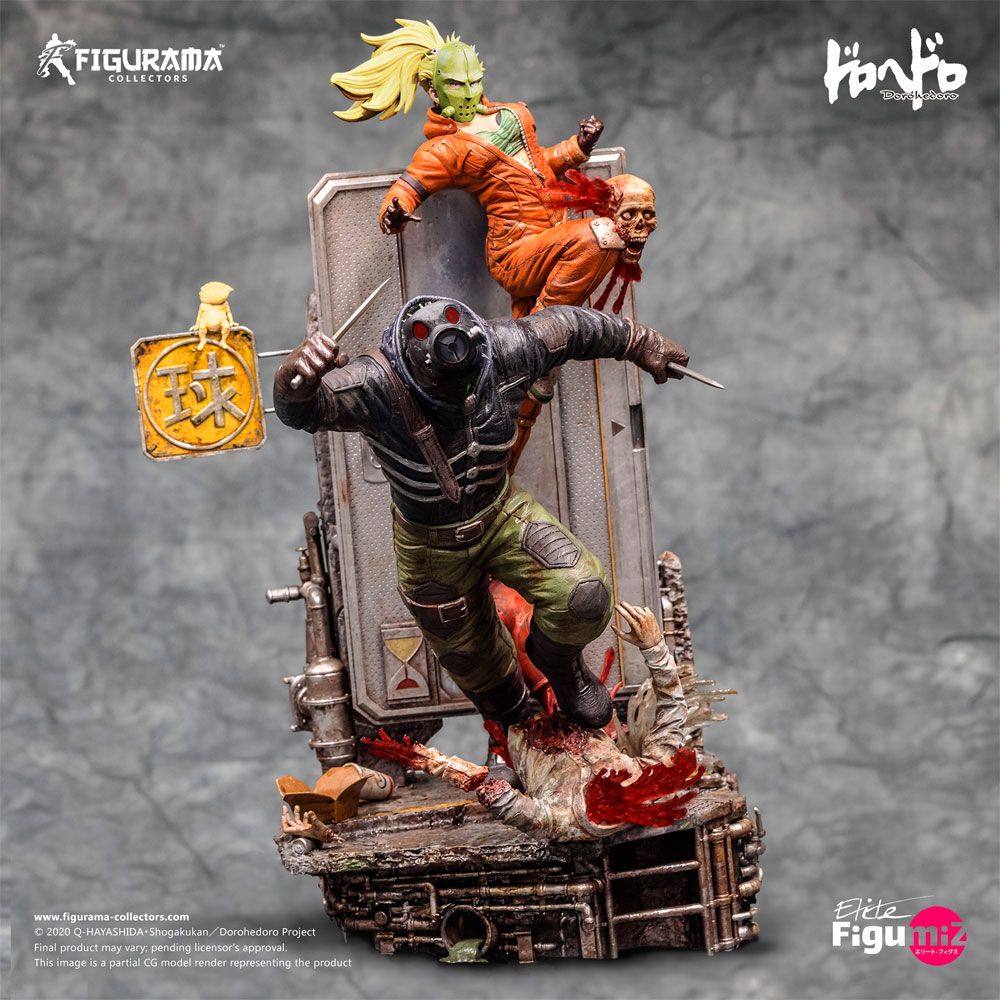 Figurama - Dorohedoro Elite FigumiZ Diorama 1/8 Caiman & Nikaido 37 cm