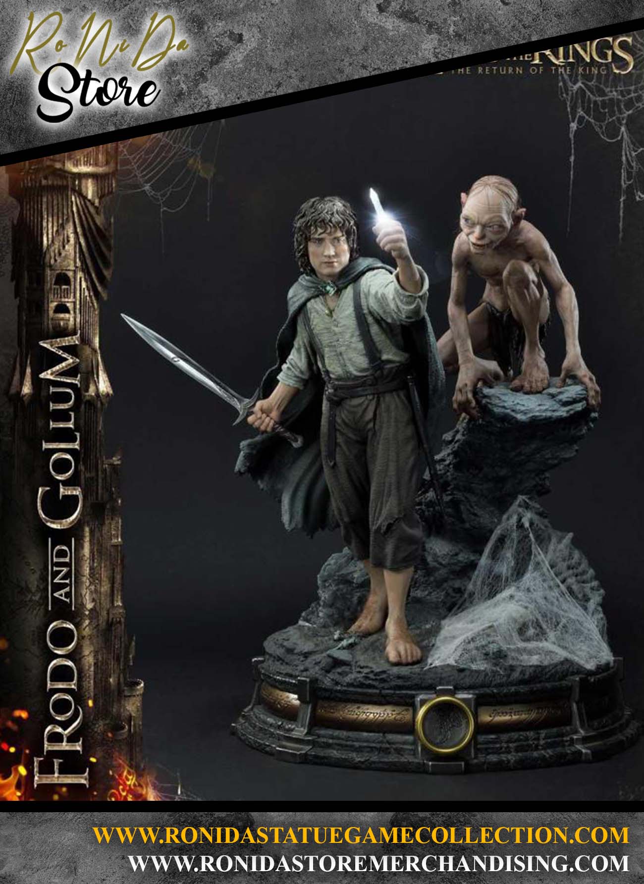Prime 1 Studio Frodo & Gollum The Lord of the Rings - Bonus Version statue
