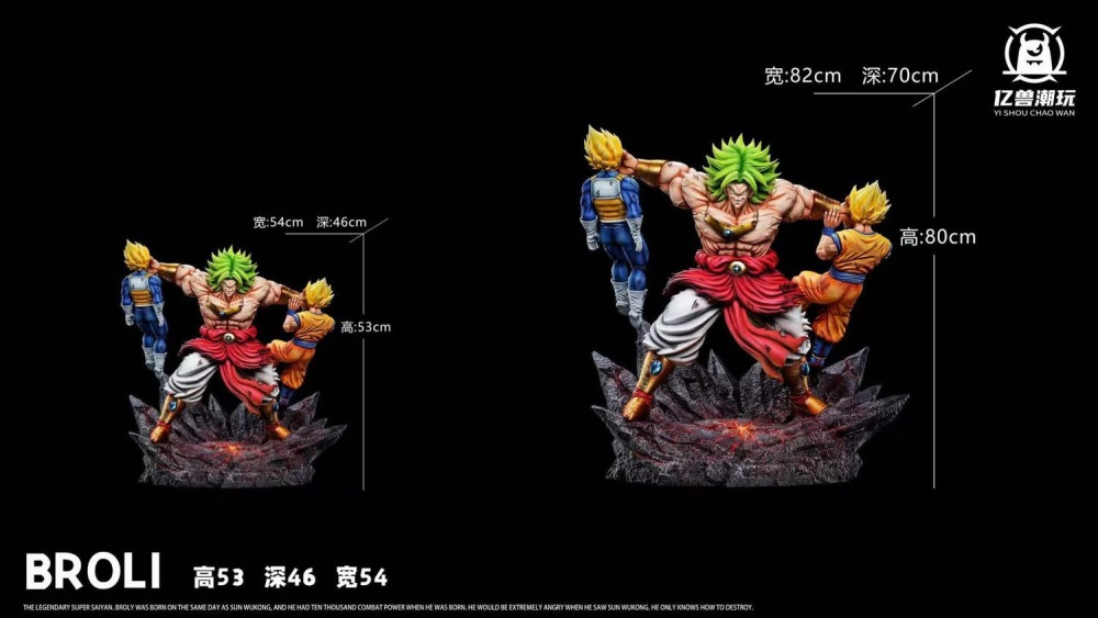 Yi Shou Studio - Dragon Ball - Broly VS Goku & Vegeta Resin Statue