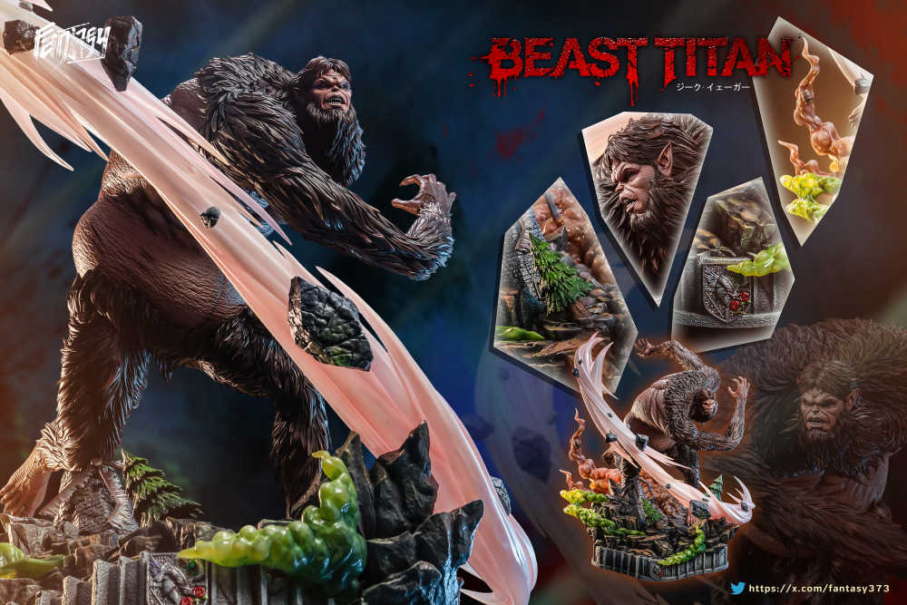 FANTASY Statue  Beast Titan Attack on Titan - Resin Statue