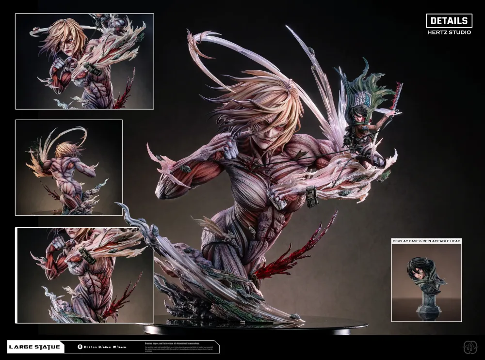 Hertz Studio - Ennie Female Titan and Mikasa - Attack on Titan - Resin Statue 1:6 