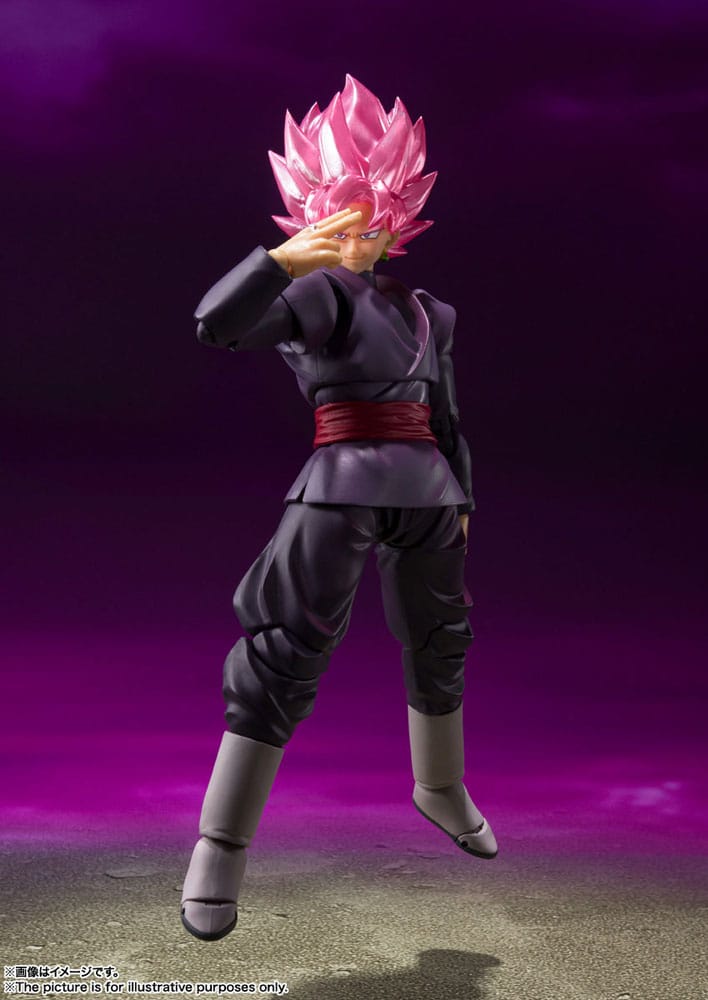 Bandai Dragon Ball Super S.H. Figuarts Super Saiyan Rose Goku Action Figure Black Reissue 14 cm