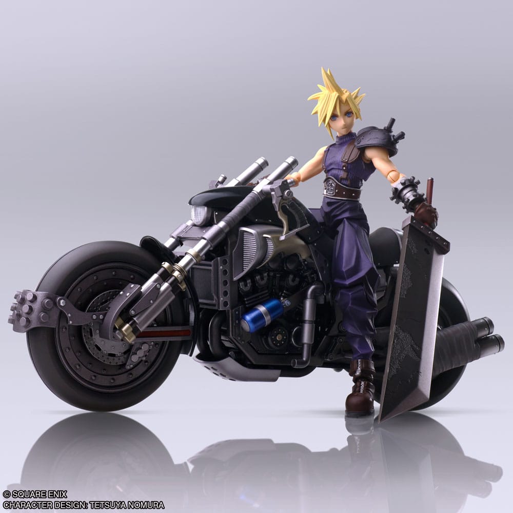 Square Enix Vehicle Cloud Strife & Hardy-Daytona Final Fantasy VII Bring Arts Action Figure
