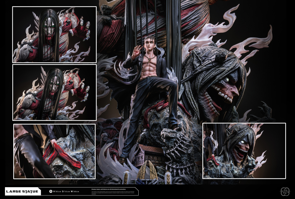 Hertz Studio  Eren Yeager  Attack on Titan One Lifetime Resin Statue High Quality