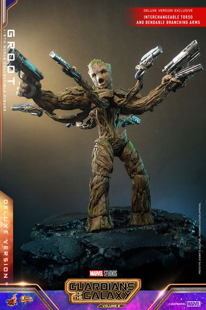 Hot Toys Guardians of the Galaxy Vol. 3 Action Figure 1/6 Groot (Deluxe Version)