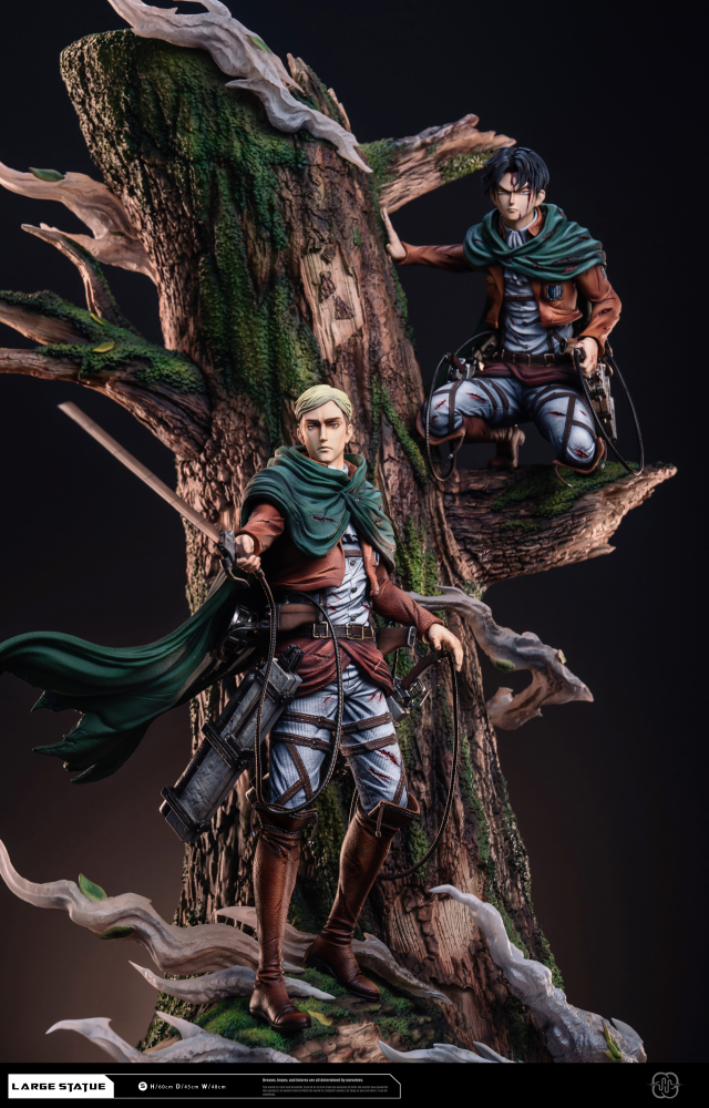 Hertz Studio Levi & Erwin Attack on Titan - The sharpest sword Resin Statue HQS