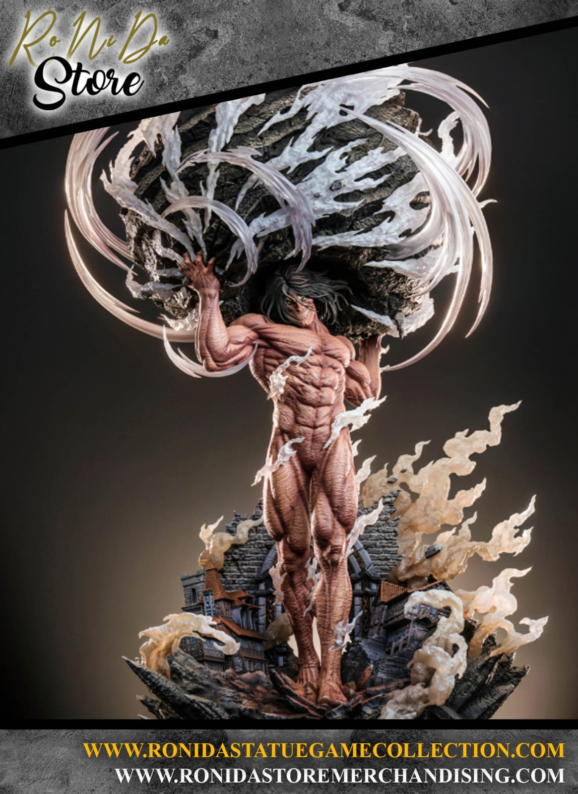 Hertz Studio Eren Yeager block up - Attack on Titan Resin Statue