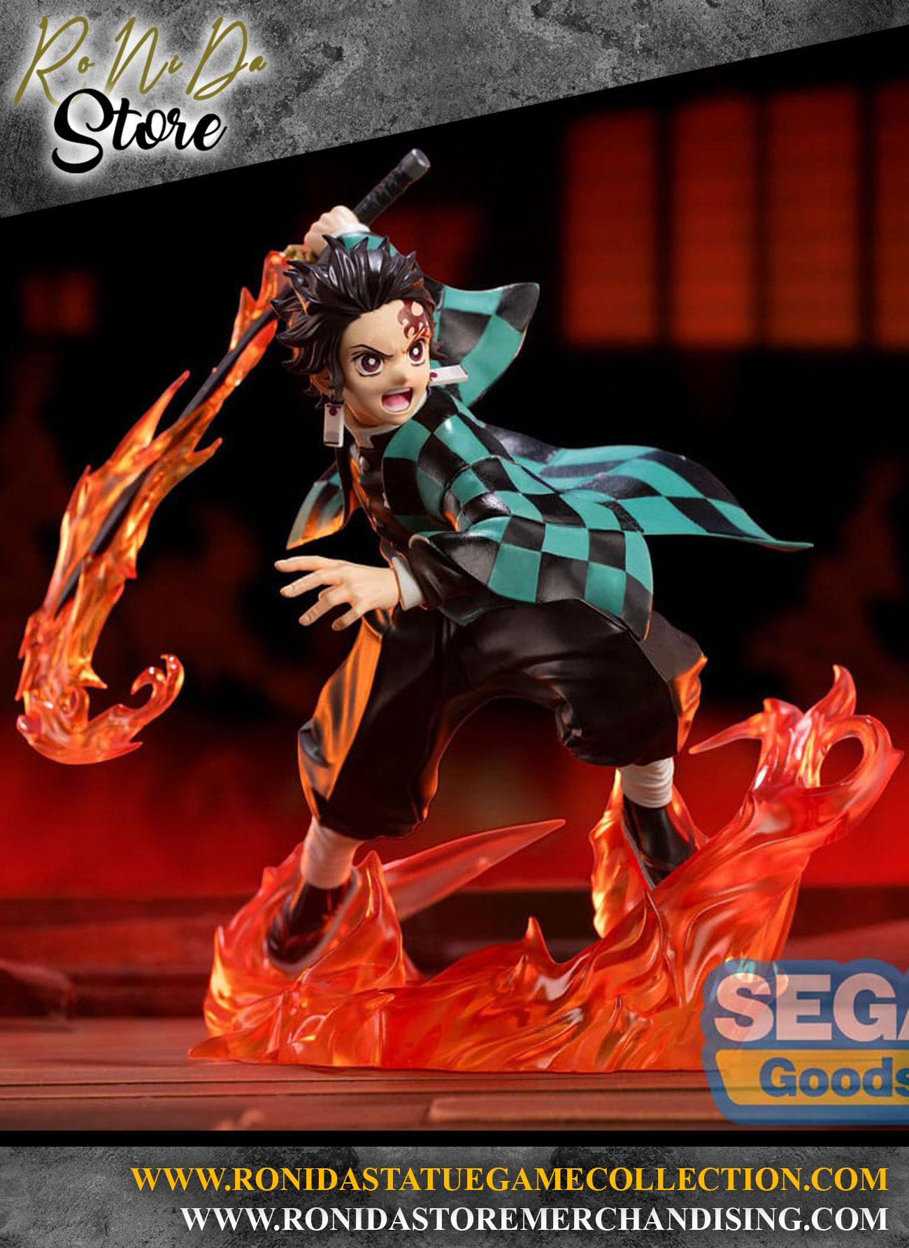 Demon Slayer:  Tanjiro Kamado Kimetsu no Yaiba Xross Link Anime PVC Statue
