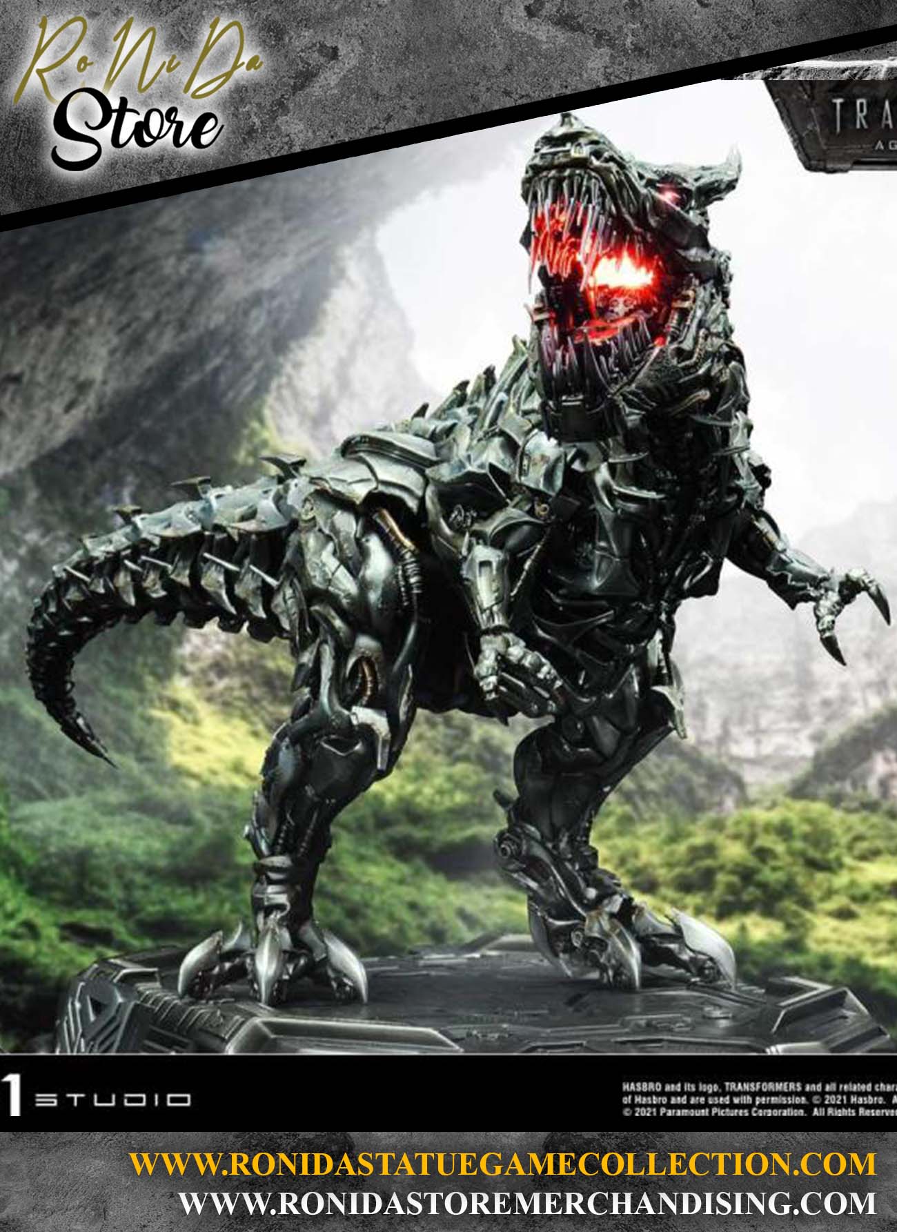 Prime 1 Studio Grimlock Transformers Age of Extinction (Film) Regular Version Statue - Licensed