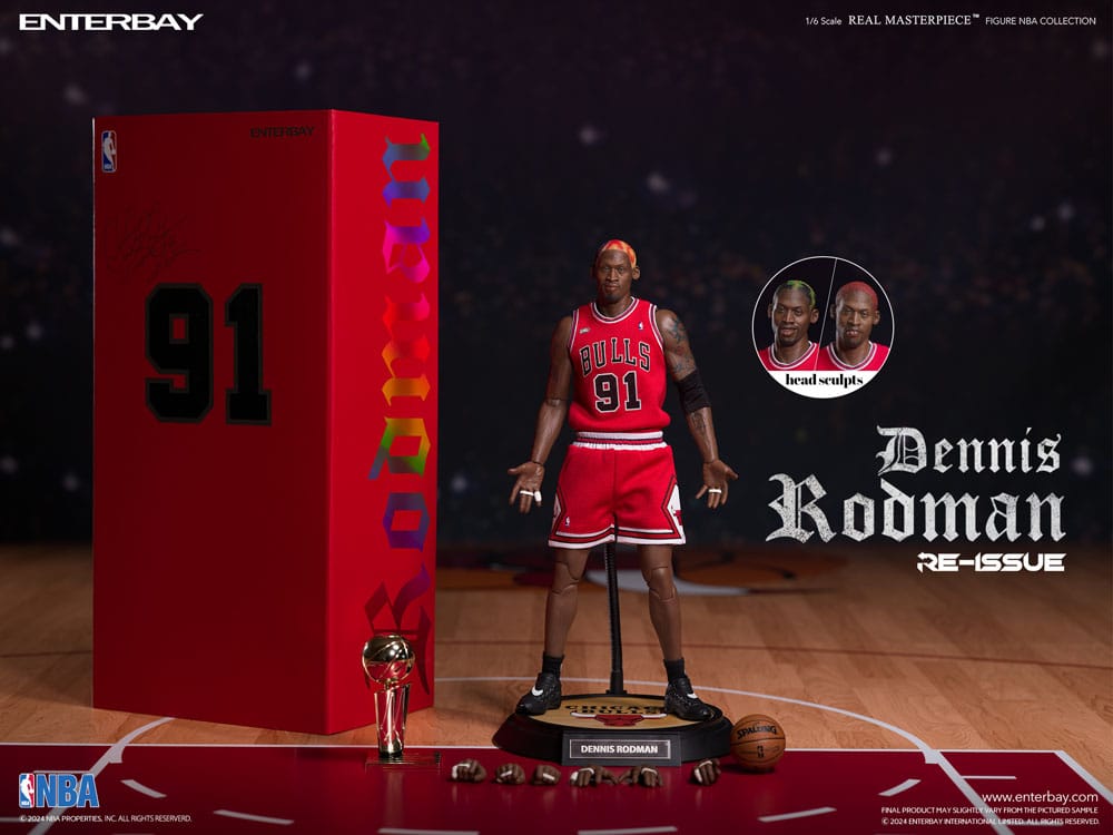 Enterbay NBA Collection Real Masterpiece 1/6 Dennis Rodman Limited Editon