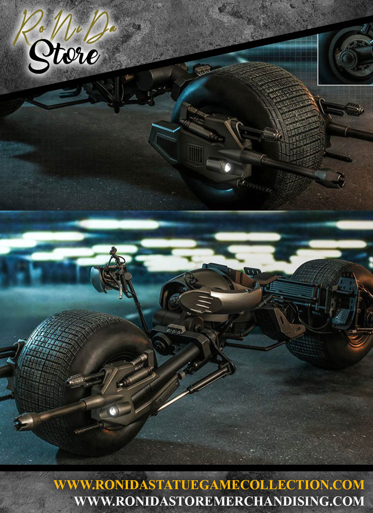 Hot Toys Bat-Pod Batman The Dark Knight Rises Movie Masterpiece Action Figure 1/6 