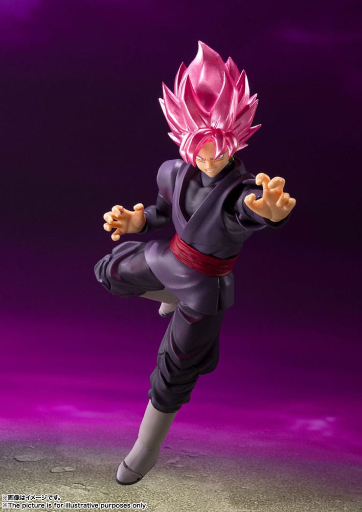 Bandai Dragon Ball Super S.H. Figuarts Super Saiyan Rose Goku Action Figure Black Reissue 14 cm