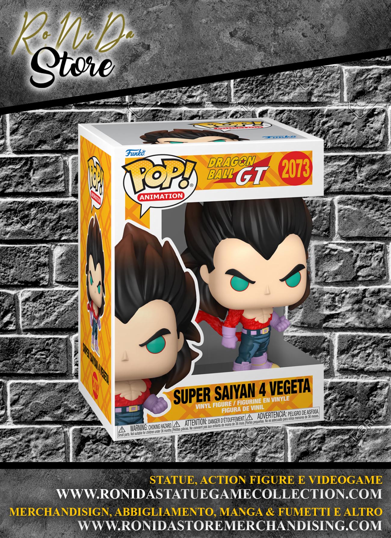 DRAGON BALL GT - POP FUNKO VINYL FIGURE 2073 SUPER SAIYAN 4 VEGETA 