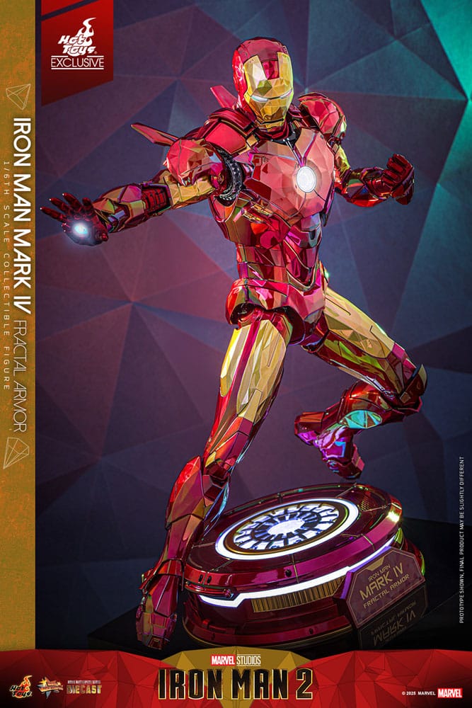 Hot Toys Iron Man Movie Masterpiece Diecast Action Figure 1/6 Iron Man Mark VI (Fractal Armor) Hot Toys Exclusive
