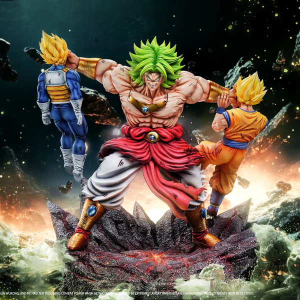 Yi Shou Studio - Dragon Ball - Broly VS Goku & Vegeta Resin Statue