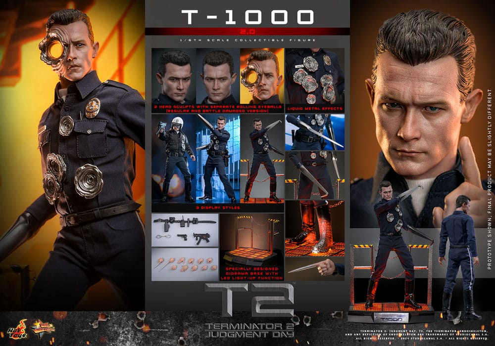 Hot Toys Terminator 2 T-1000 (2.0) Movie Masterpiece Action Figure 1/6 