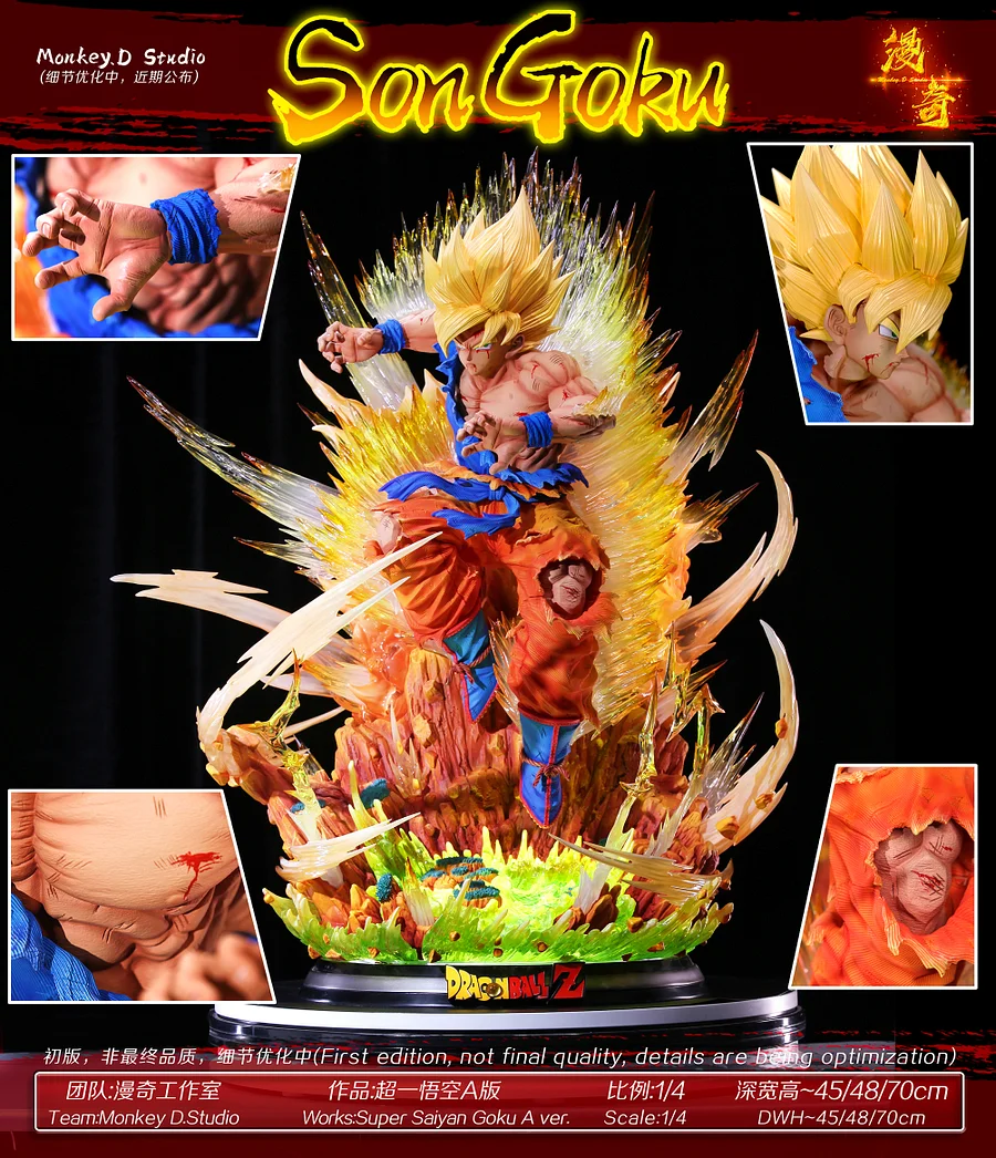 Monkey D Studio SSJ Son Goku Dragon Ball Z 1/4 Resin Statue